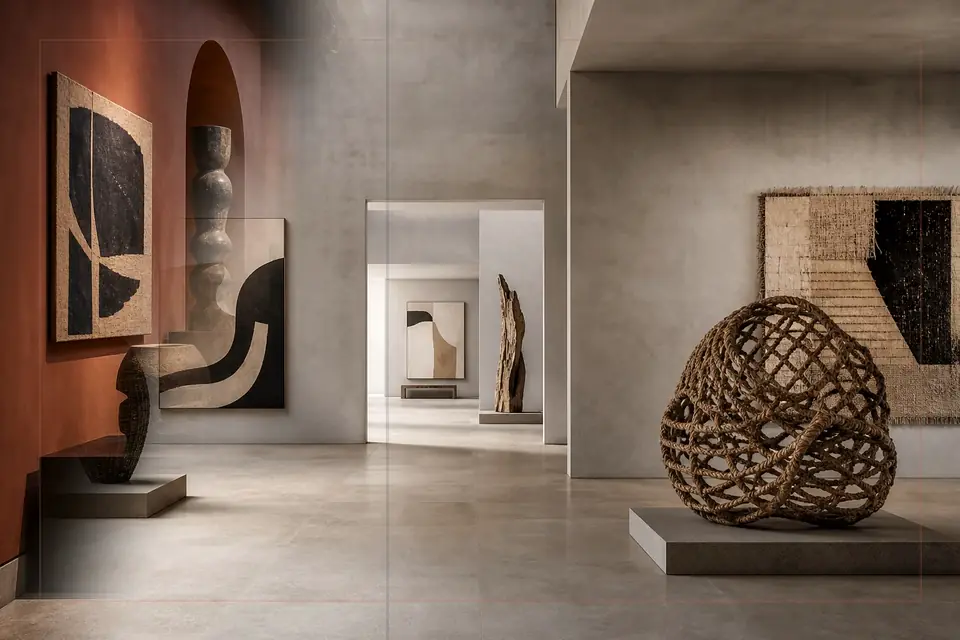 Composizione editoriale sulle arti visive per la guida di Abteiberg Museum