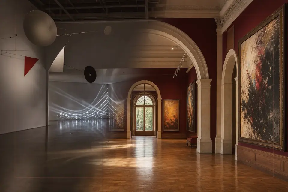 Composition éditoriale consacrée aux arts visuels pour le guide de Beyeler Foundation