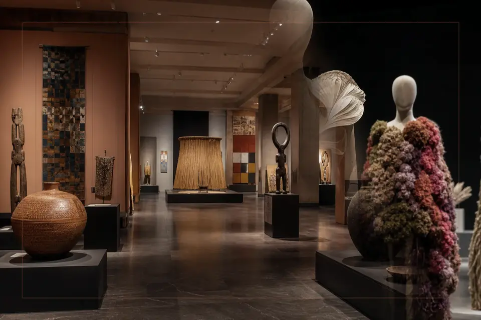 Composition éditoriale consacrée aux arts visuels pour le guide de Bröhan Museum