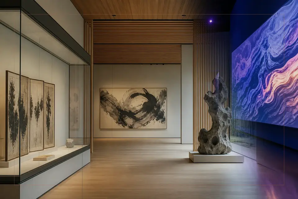 Composition éditoriale consacrée aux arts visuels pour le guide de Carmen Thyssen Museum