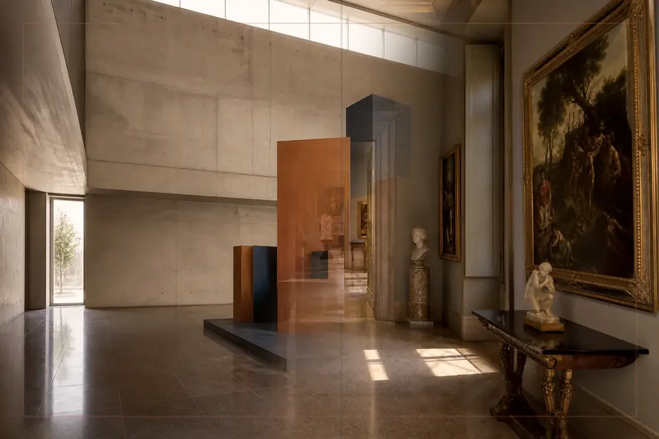 Composition éditoriale consacrée aux arts visuels pour le guide de Fundació Miró Mallorca