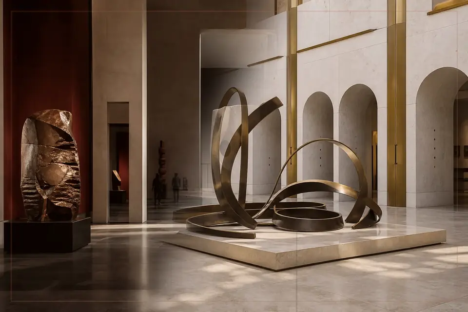 Composition éditoriale consacrée aux arts visuels pour le guide de Galleria Borghese