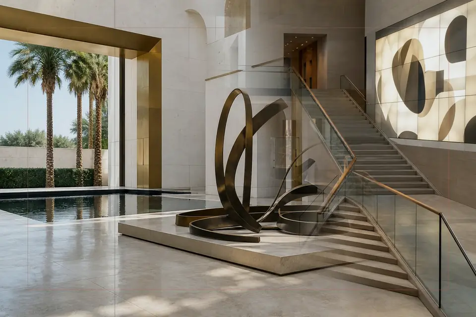 Composition éditoriale consacrée aux arts visuels pour le guide de Galleria dell'Accademia