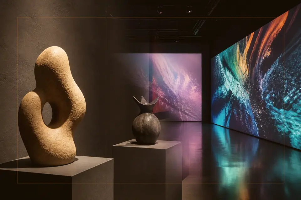 Composition éditoriale consacrée aux arts visuels pour le guide de Gayer-Anderson Museum