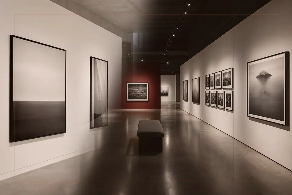 Composición editorial sobre artes visuales para la guía de Hallwyl Museum