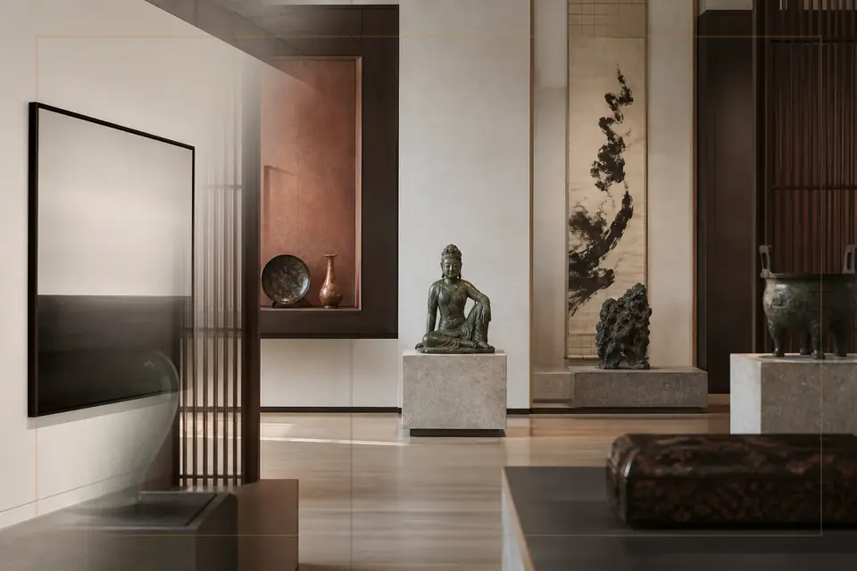 Composition éditoriale consacrée aux arts visuels pour le guide de Hasegawa Machiko Art Museum
