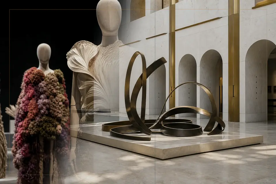 Composition éditoriale consacrée aux arts visuels pour le guide de Jordan National Gallery of Fine Arts