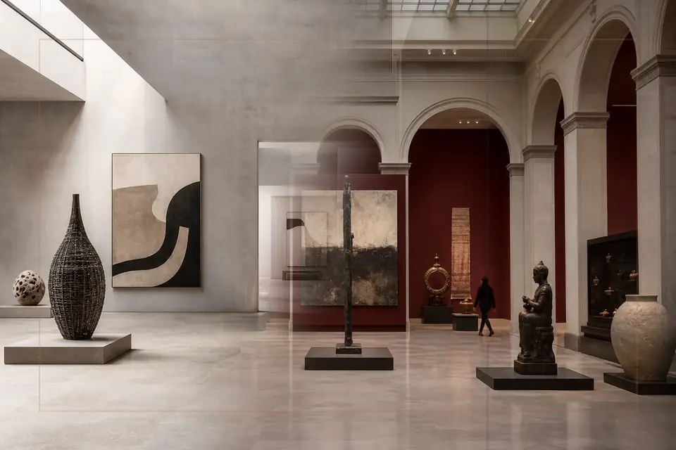 为Kaliningrad Regional Museum of History and Arts指南创作的视觉艺术编辑构图