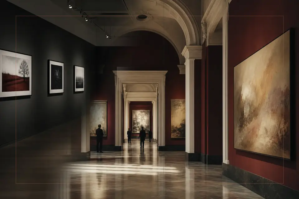 Composition éditoriale consacrée aux arts visuels pour le guide de Kunstmuseum Bonn