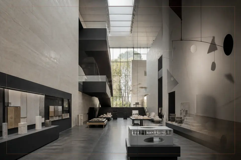 Composition éditoriale consacrée aux arts visuels pour le guide de Kunstmuseum Liechtenstein