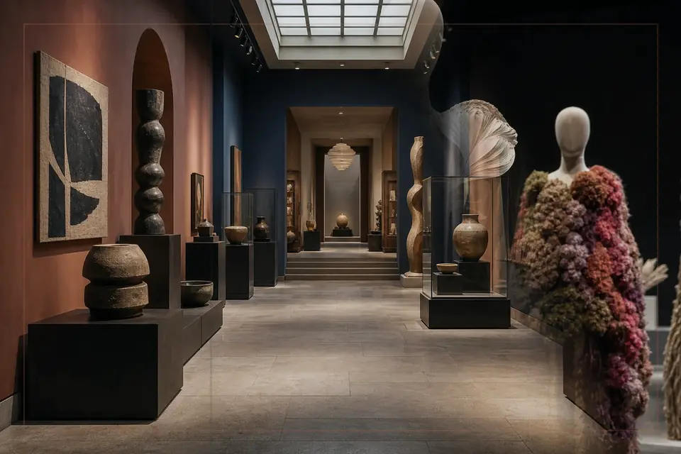 Composition éditoriale consacrée aux arts visuels pour le guide de Kunstpalast