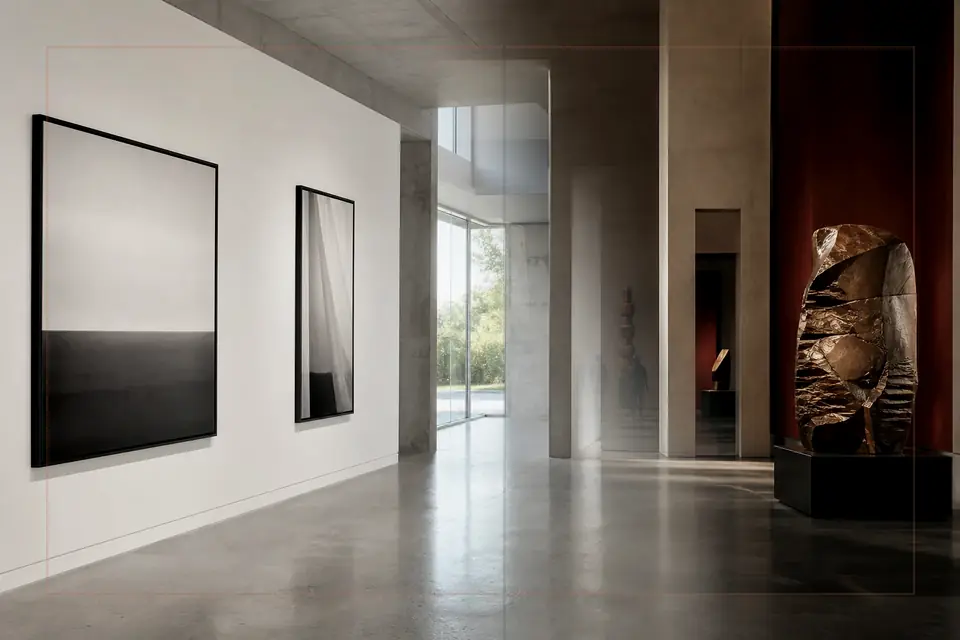 Composition éditoriale consacrée aux arts visuels pour le guide de Musée de l'Orangerie