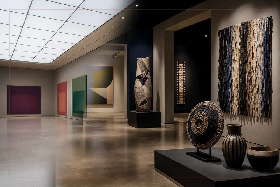 Composition éditoriale consacrée aux arts visuels pour le guide de Museo de Arte y Diseño Contemporáneo