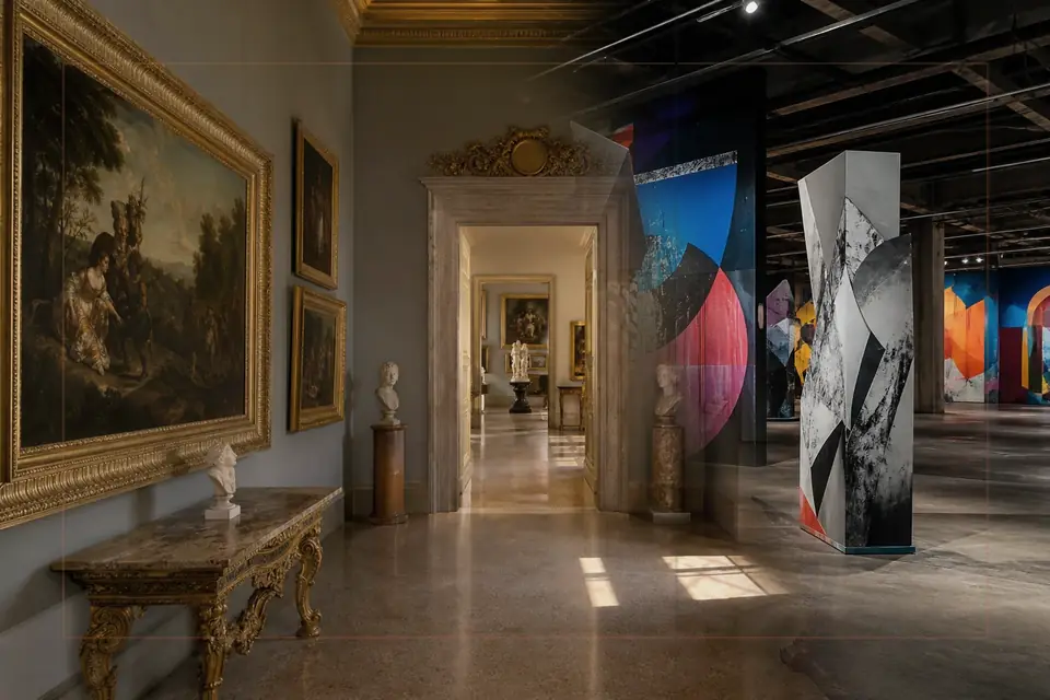 为Museum of Contemporary Art of Rome指南创作的视觉艺术编辑构图