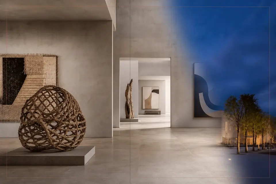 Composição editorial sobre artes visuais para o guia de National Art Museum of Ukraine