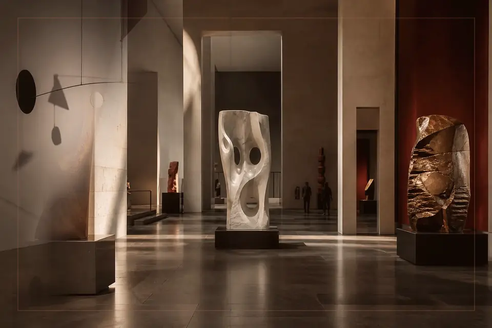 Composition éditoriale consacrée aux arts visuels pour le guide de National Museum in Poznań