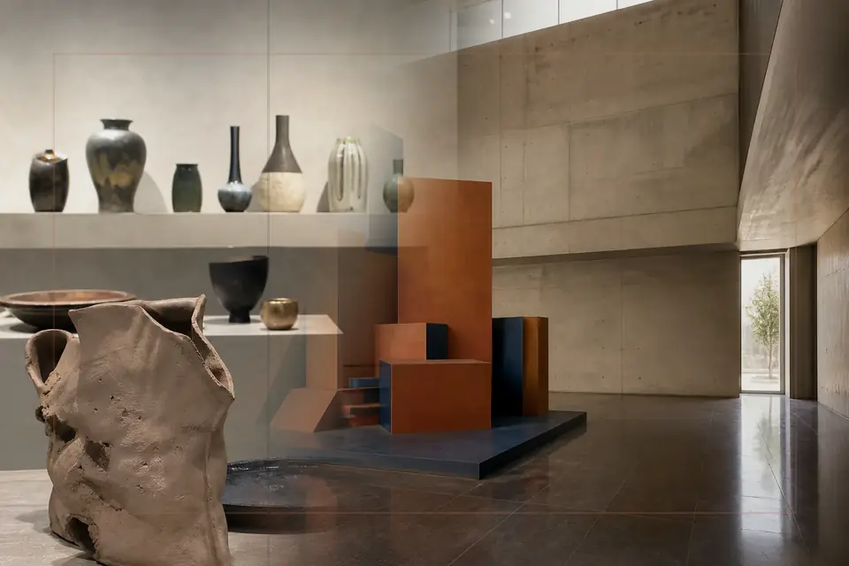 Composition éditoriale consacrée aux arts visuels pour le guide de Neue Pinakothek