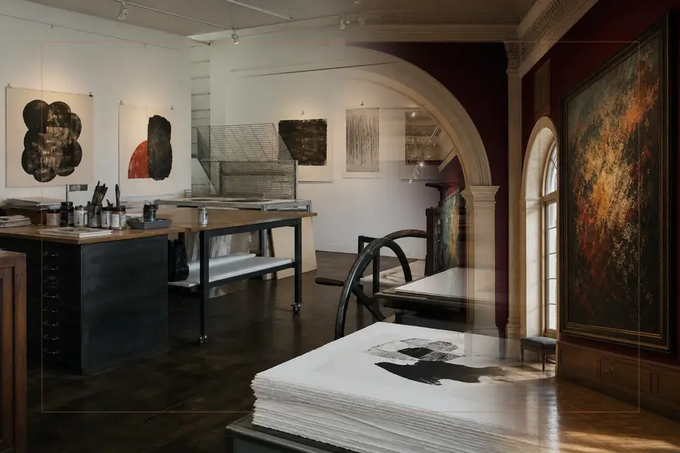 Composizione editoriale sulle arti visive per la guida di Palazzo Colonna