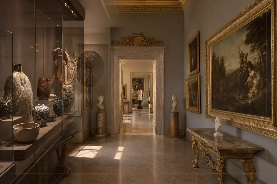 Composition éditoriale consacrée aux arts visuels pour le guide de Palazzo Ducale Mantua