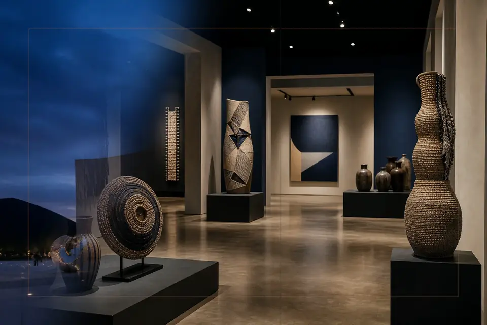 Composition éditoriale consacrée aux arts visuels pour le guide de Pergamon Museum