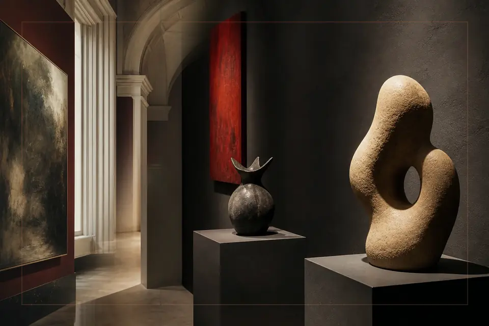 Composition éditoriale consacrée aux arts visuels pour le guide de Residenzgalerie Salzburg