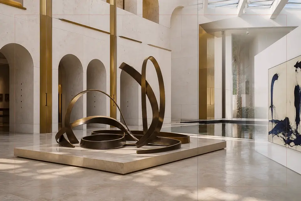 Composition éditoriale consacrée aux arts visuels pour le guide de Royal Hibernian Academy