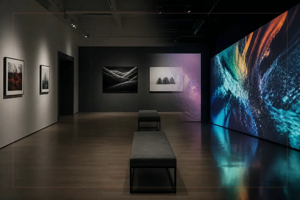 Schirn Kunsthalle Frankfurt 가이드를 위한 시각 예술 에디토리얼 구성