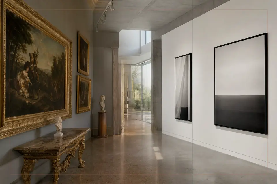 Composizione editoriale sulle arti visive per la guida di Serpentine Galleries