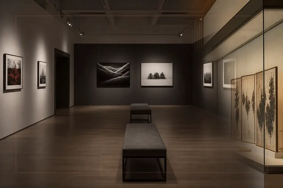Composition éditoriale consacrée aux arts visuels pour le guide de Skissernas Museum – Museum of Artistic Process and Public Art