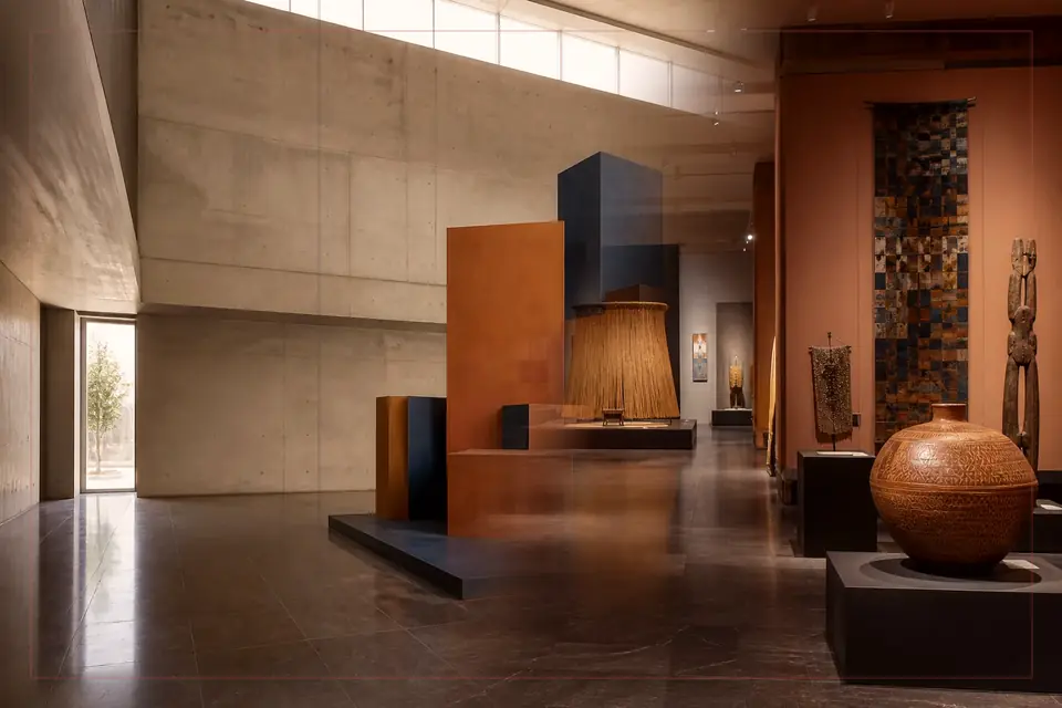 Composition éditoriale consacrée aux arts visuels pour le guide de Wadsworth Atheneum Museum of Art