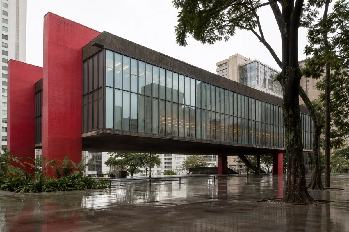 Composition éditoriale consacrée aux arts visuels pour le guide de Museu de Arte de São Paulo (MASP)