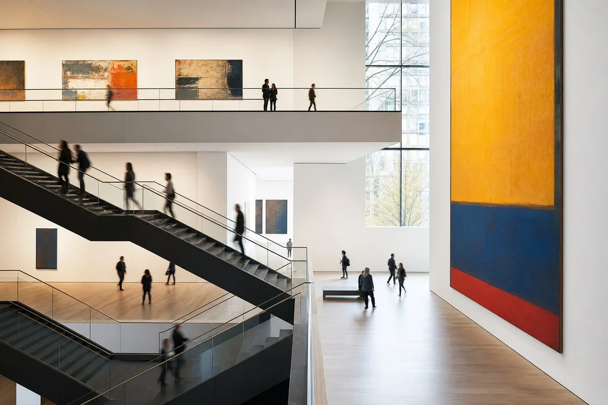 Composition éditoriale consacrée aux arts visuels pour le guide de Museum of Modern Art (MoMA)