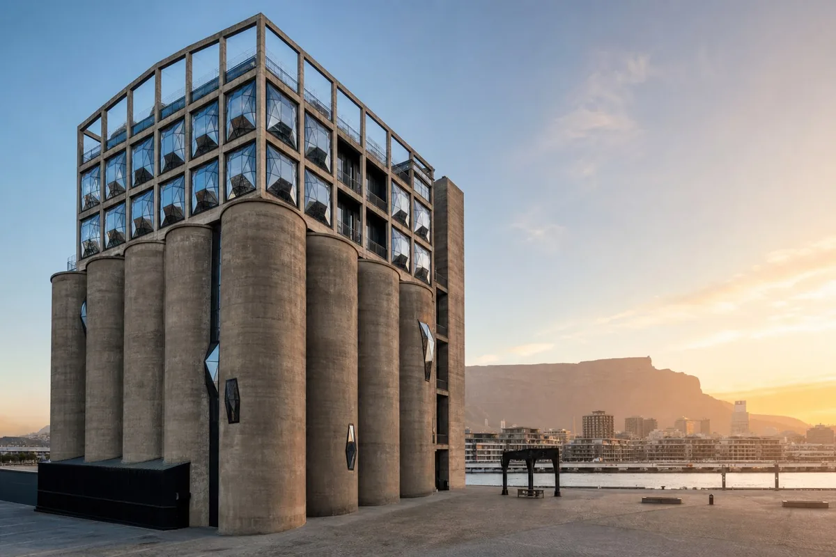 Composition éditoriale consacrée aux arts visuels pour le guide de Zeitz MOCAA
