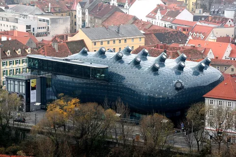 Photographie d’archive associée à Kunsthaus Graz